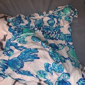 LILLY PULITZER One shoulder ruffle top